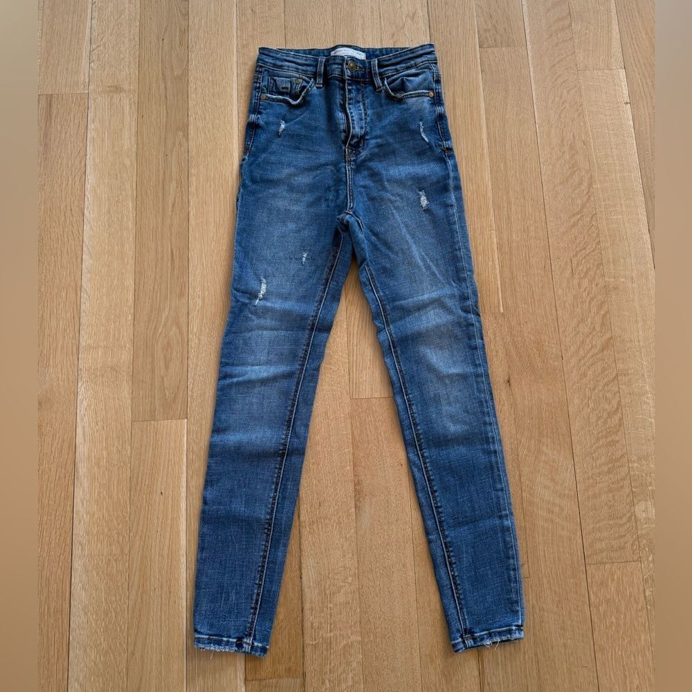 Stradivarius Blue Skinny Jeans
